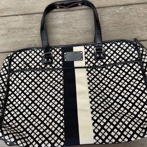 Kate Spade New York- black/white Weekender Bag